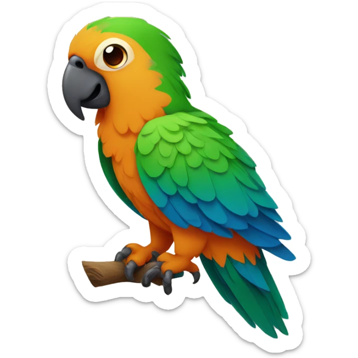 indian parrot sticker