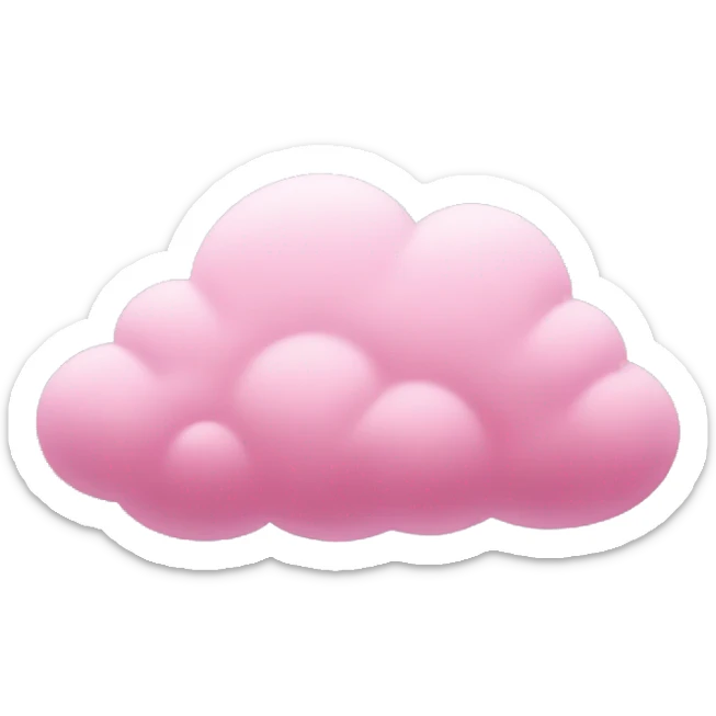Pink cloud sticker