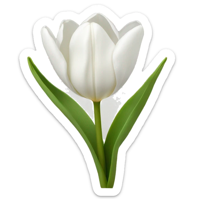 white tulips sticker