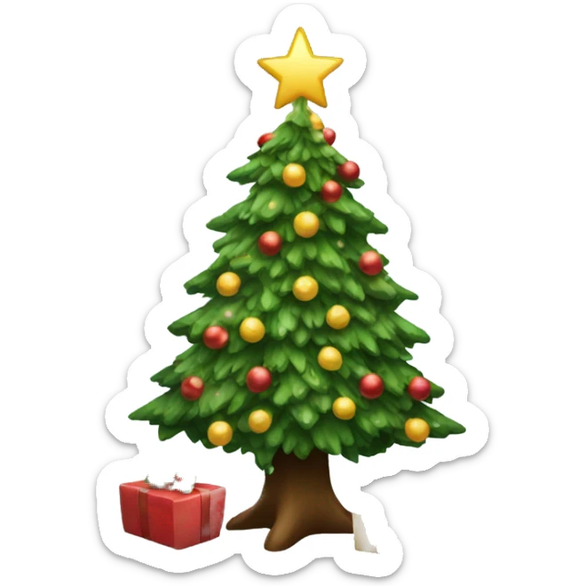 Christmas tree sticker