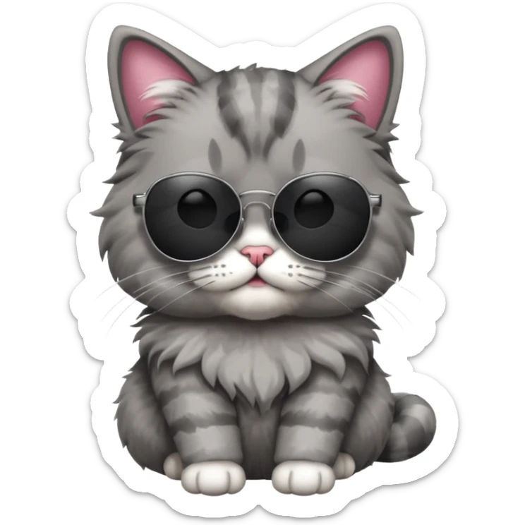 Cat with sunglasses sticker