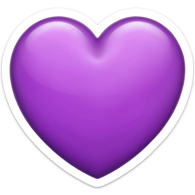 IOS's love letter emoji but with a purple heart instead of a red heart, closed sticker
