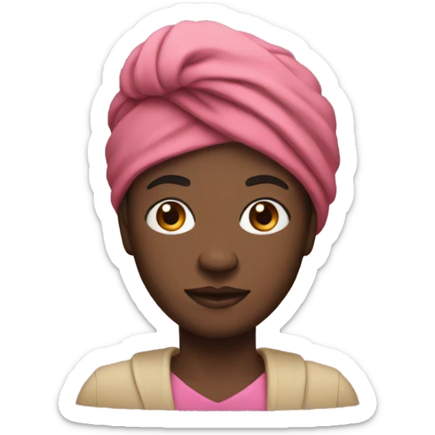 memoji style of a black person with a turban  sticker