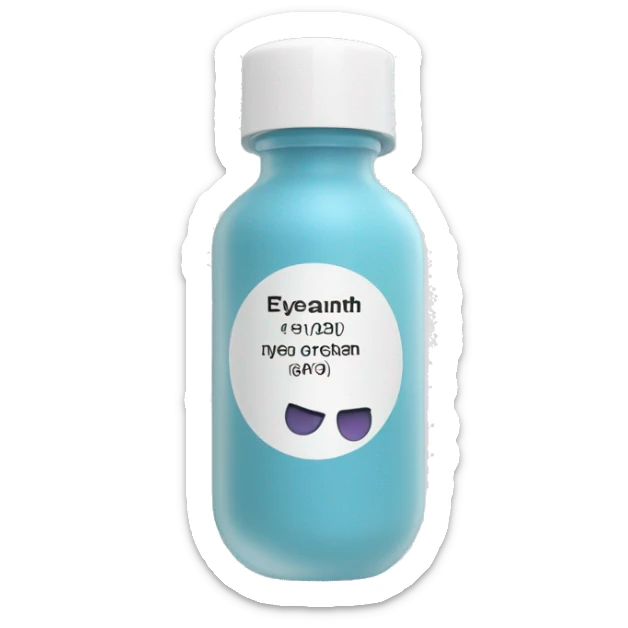 eye cream bottle with label sticker