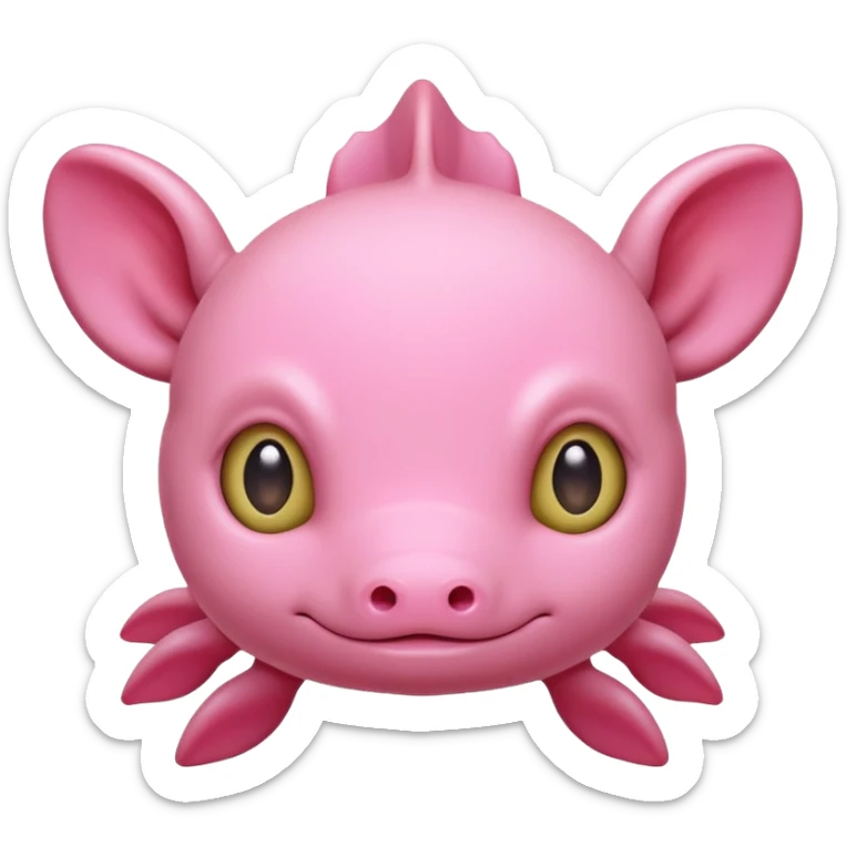 Cartoon-style Discord emoji of a pink axolotl, simple and clean design, rounded shapes, front view, cute and friendly expression, big cartoon eyes, smooth and clear outlines, flat bright colors, transparent background, vector style, highly readable at small sizes, no text, no realistic shadows. sticker