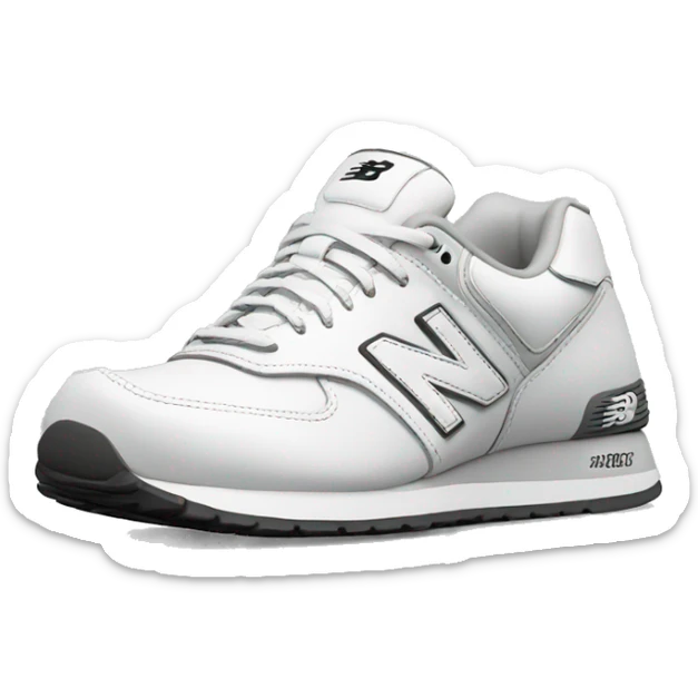 White new balance sneaker sticker