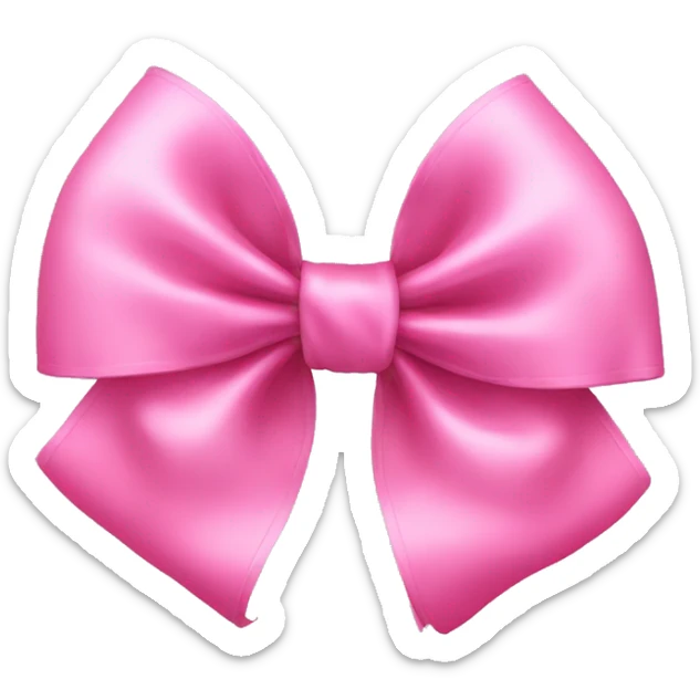 Pink bow sticker