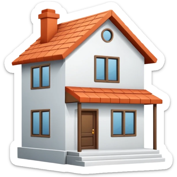 Clean aesthetic house  sticker