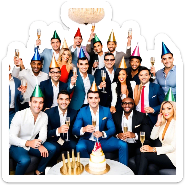 Lewis Howes, Gary Vee, Tristan Tate, Tai Lopez, Josh King Madrid, Alex Hormozi, Iman Gadzhi, Branden Condy, Patrick Bet-David, Luke Belmar, Cardone, Shelby Sapp, Leila Hormozi, Tefi Valenzuela, business, Russell Brunson, partners, marketing, event , emoji, sales, money, mentor, party, emoji sticker