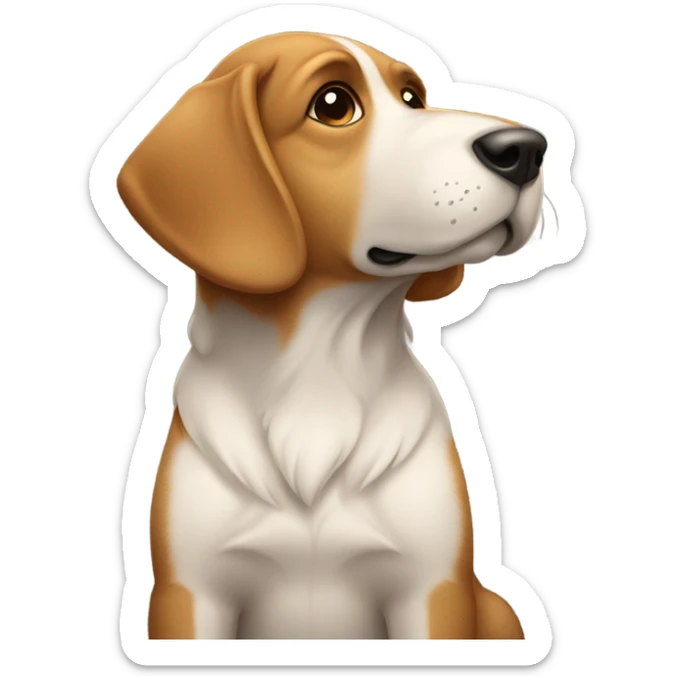 Praying dog sticker