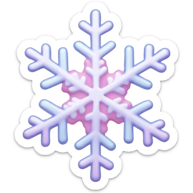 pastel pink snowflake  sticker