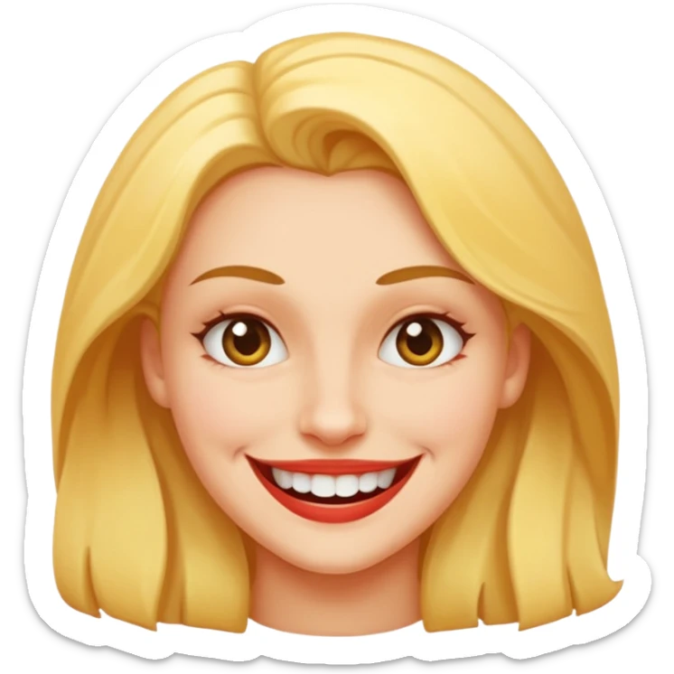 facial Upselling scam women fake sympathetic smile, predatory grin, saccharine smile, smirk sticker