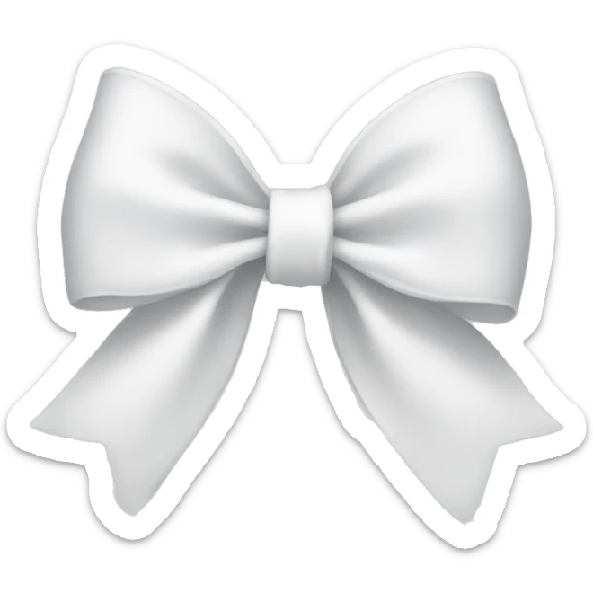 White bow sticker