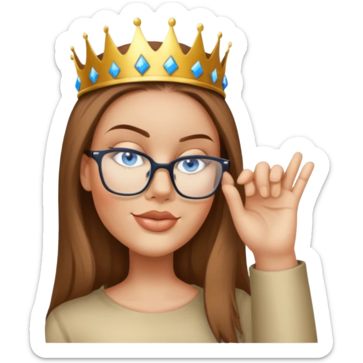 Wearing a crown sticker