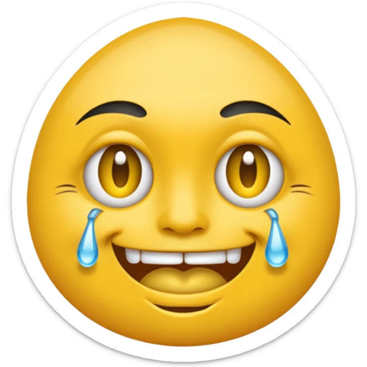 circular yellow emoji grimacing iced out grill teardrop tattoo under right eye sticker