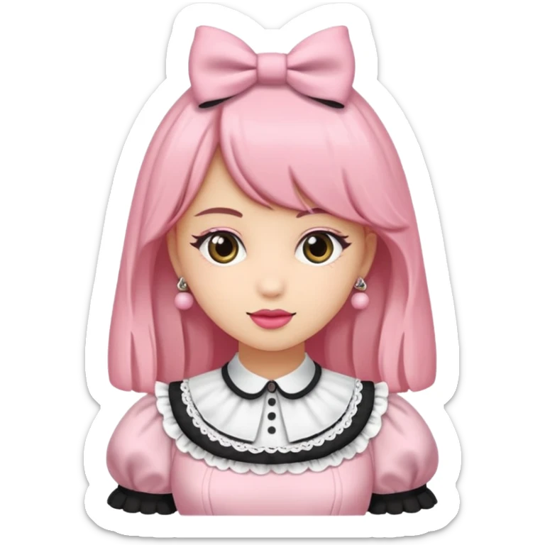 Fiyonklu ve pembe lolita fakat erkek giyisin sticker