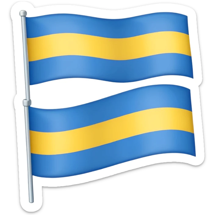 Uma bandeira de país tipo da Ucrânia mais em vez da cor azul vc coloca a cor preta onde fica o azul preto sem a cor azul na bandeira sticker