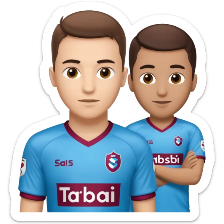 I want you to draw me a Trabzonspor player and a football player named SAVIÇ. sticker