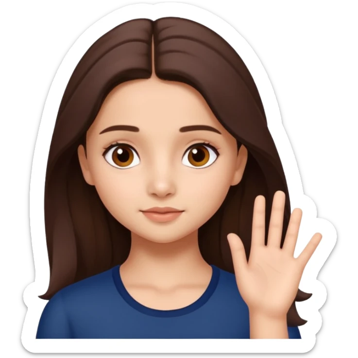 A pretty bratz genmoji of a girl looking like Alia Bhatt (bollywood actress) sticker