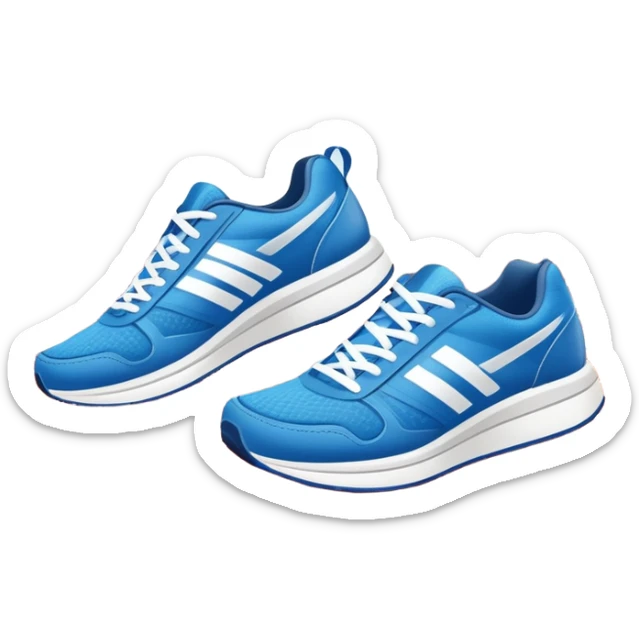 An icon featuring a pair of running shoes in the foreground on a red running track with white lane markings. The background showcases a grand stadium filled with cheering fans, bright floodlights, and a clear blue sky. Transparent background highlights the spirit of professional running. sticker