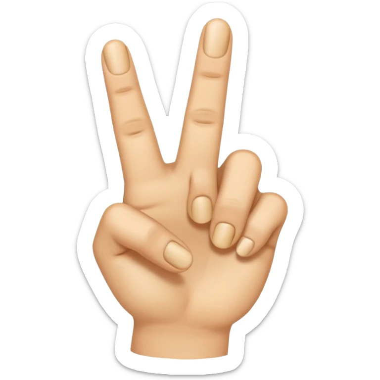 I want a emoji with just middle finger bend towards and every other fingers amd thumb straight  sticker