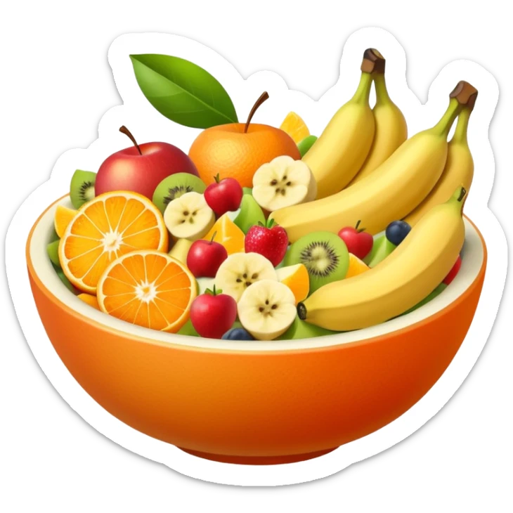 A bolw fully of all types os fruits, like a macedonia sticker