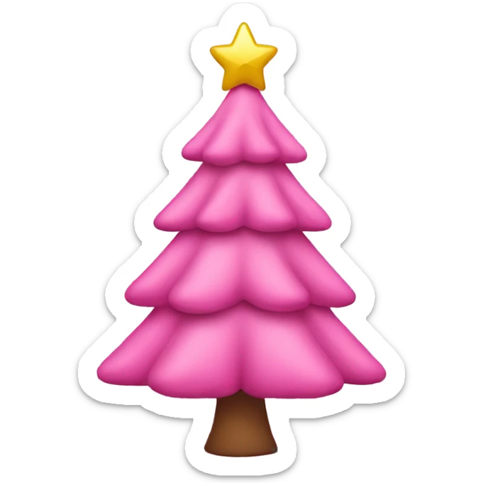 Pink Christmas tree  sticker