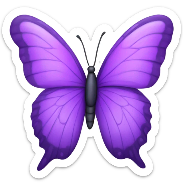 Purple butterfly sticker