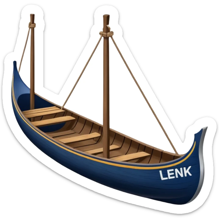 create an emoji of a gondola(cable car for a skiregion. dark navy blue colour and the word Lenk on it. sticker