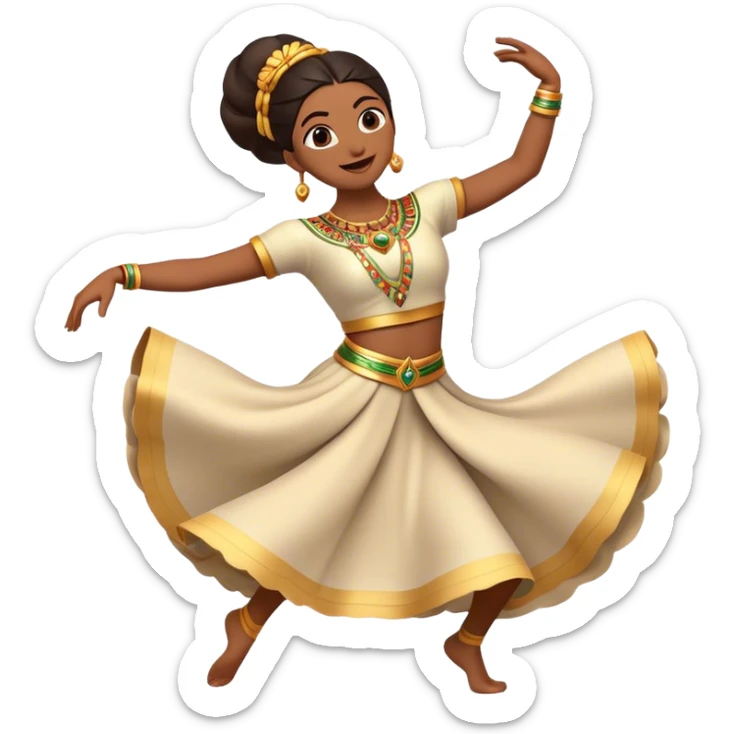 Cinematic Realistic Sirtaki Dance Pop Culture Emoji, showcasing energetic traditional dance movements rendered with dynamic, rhythmic lighting and expressive detail. sticker