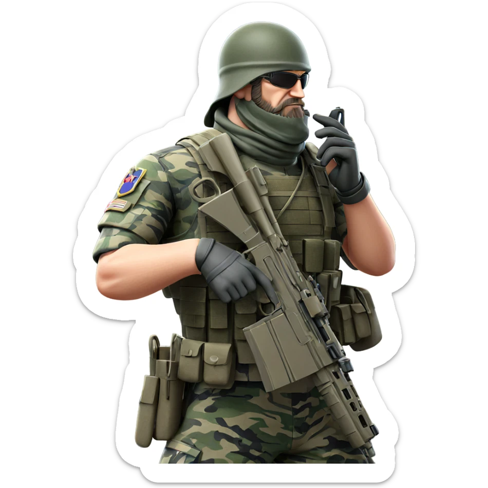 military soldier in uniform sticker