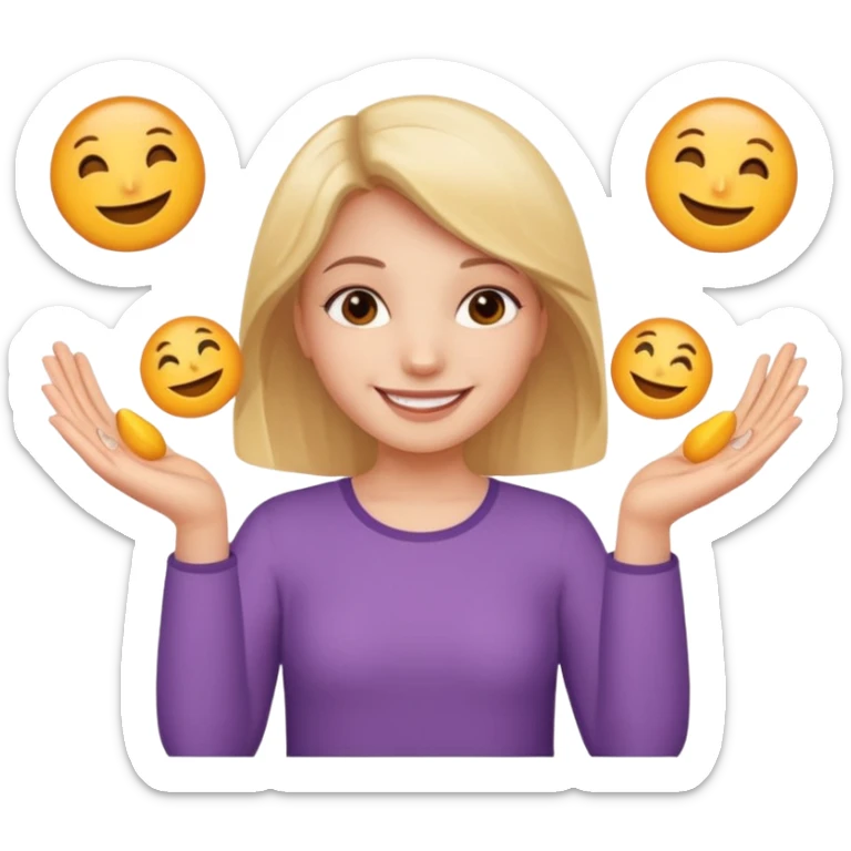 girl holding a six in one hand and a seven in the other hand sticker