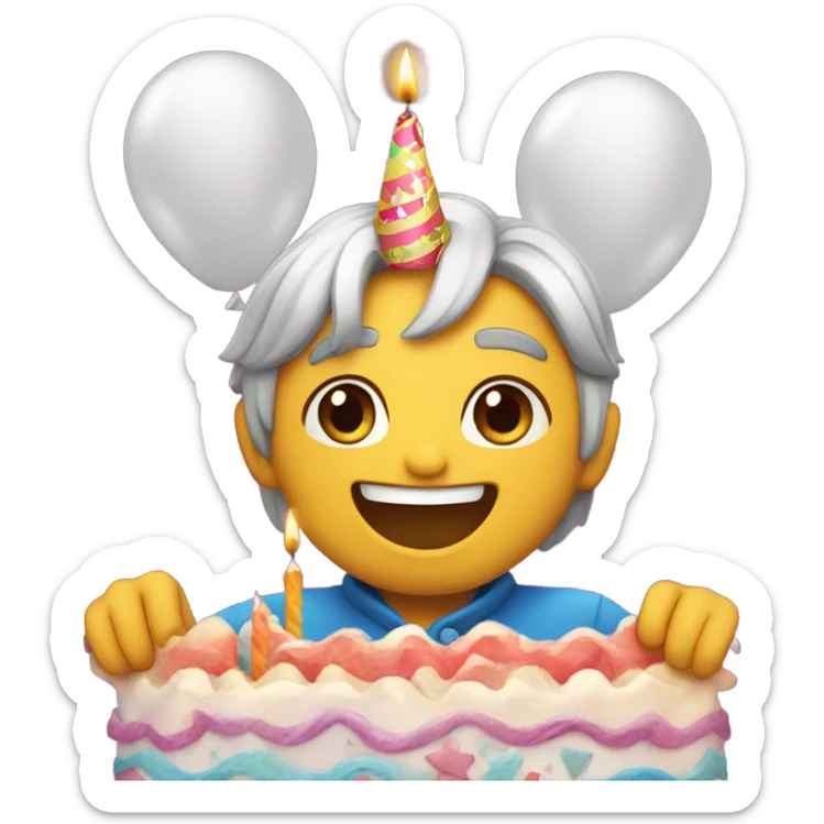 happy birthday  sticker