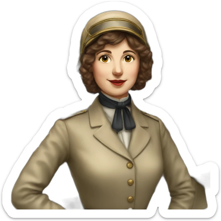 Louis bleriot woman sticker
