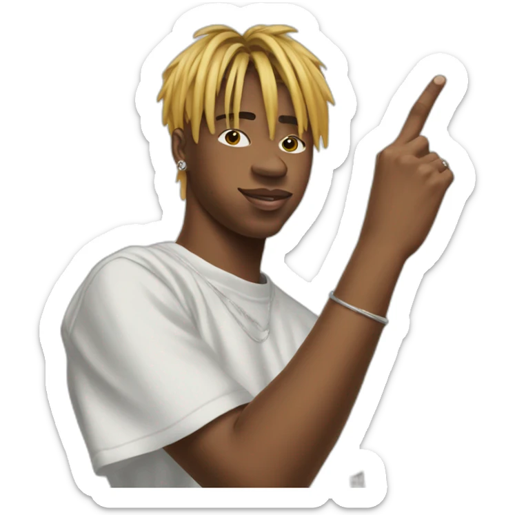 Juice wrld middle finger sticker