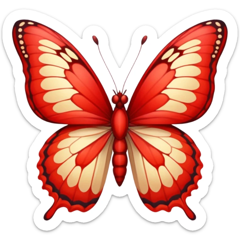 Está bien, pero un rojo un pelín más claro. Y LA MARIPOSA???? sticker