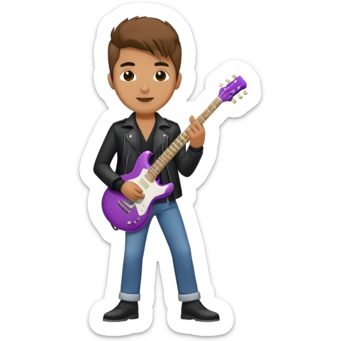 Happy Rock Pop Music Male Musician in his 30s dressed with trendy style sticker