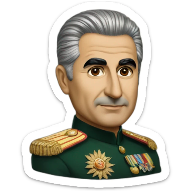 Former shah of iran mohamad reza pahlavi sticker