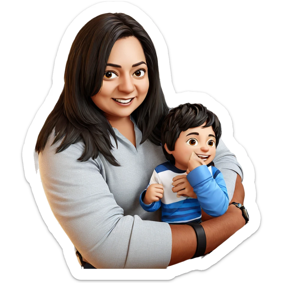 happy moments with boys sticker