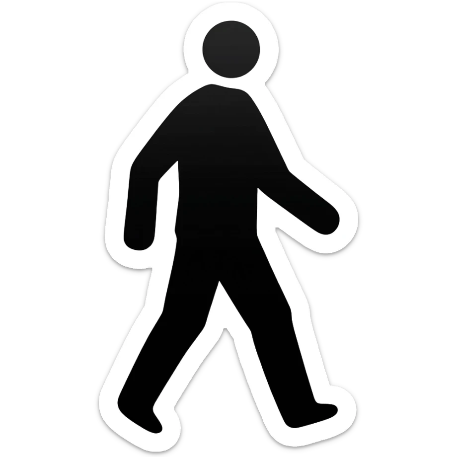 Pedestrian Crossing Sign sticker