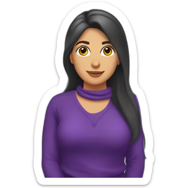 Armenian women in purple clothing in the bus station sticker