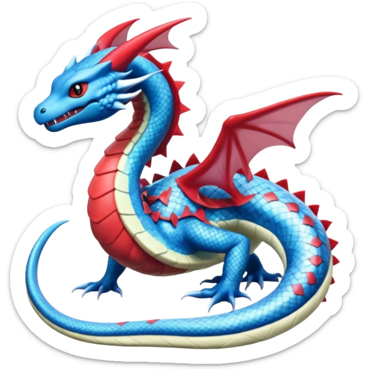 Salamence-Lapras-Salandit-Gyarados-Dratini-Flygon-Dragonair-fusion-hybrid-creature  sticker