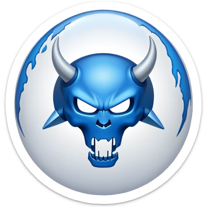 Genera un emoji dove una Puntina è infilata all'interno del globo, deve dare l'impressione di posizione sticker