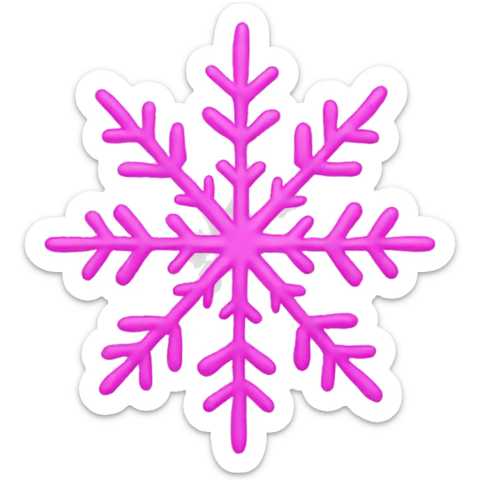 Pink snowflake  sticker
