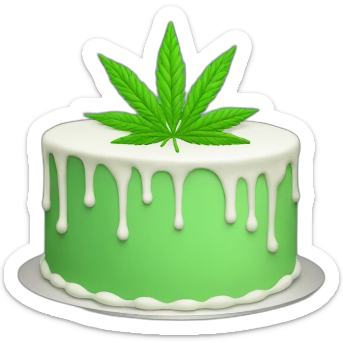 marijuana cake sticker