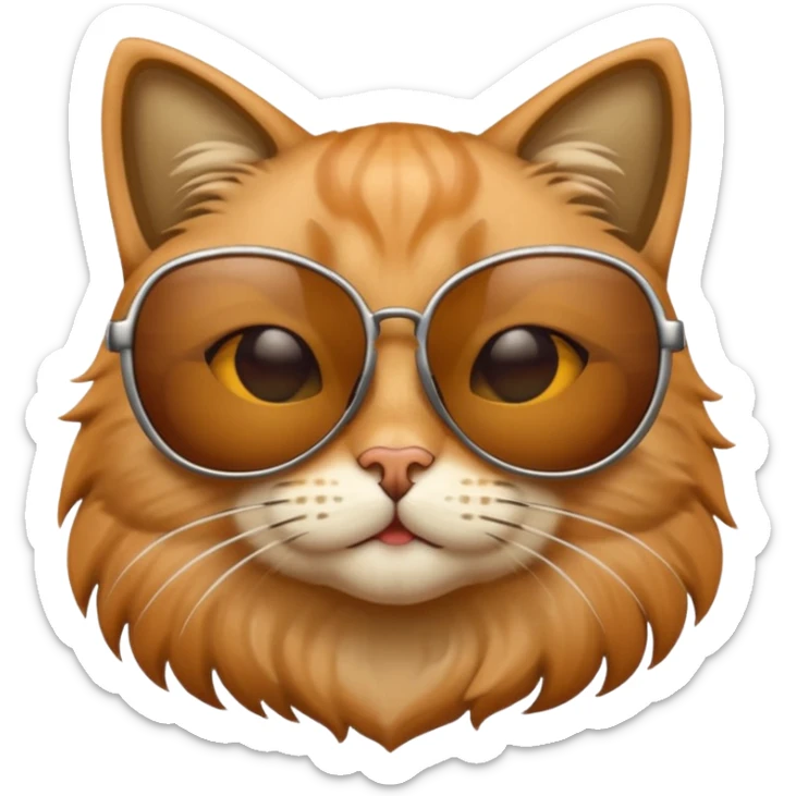 Cat with sunglasses sticker
