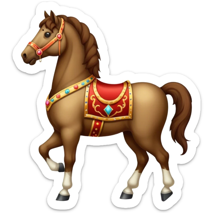 Vintage circus horse sticker