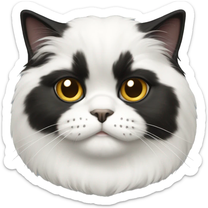 Tuxedo persian cat sticker