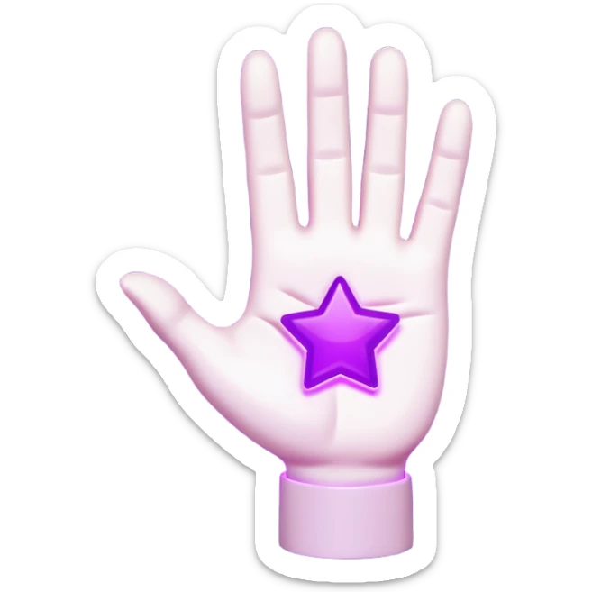 A 3D stylized cartoon hand holding a glowing neon purple sign that says "POV", high contrast, vibrant lighting, clean edges, white background. sticker