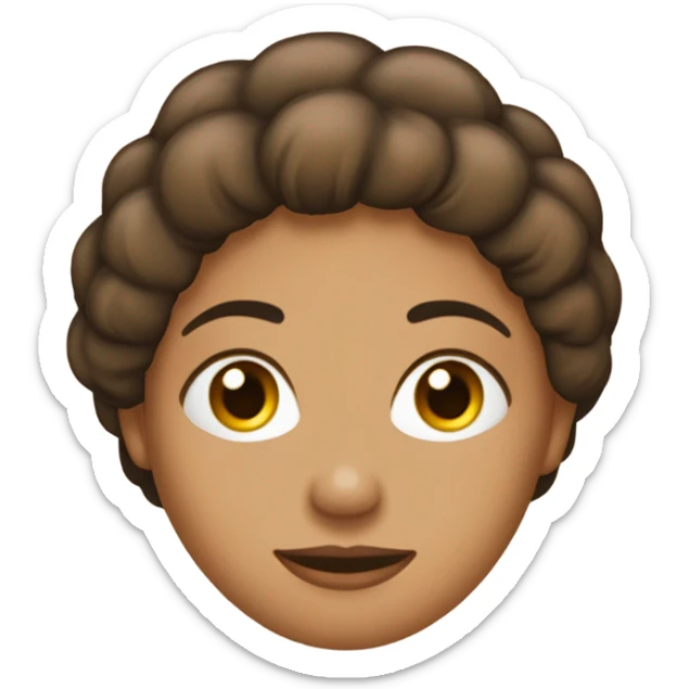 Mujer, pelo lacio (color castaño) piel media morena, suéter navideño  sticker